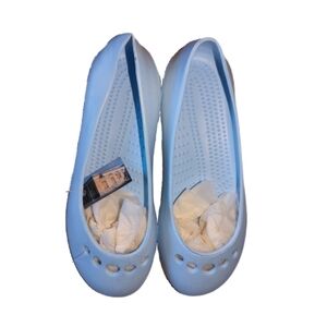 Foam Rubber Ballet Flats - Size 38 / 7 - Powder Blue